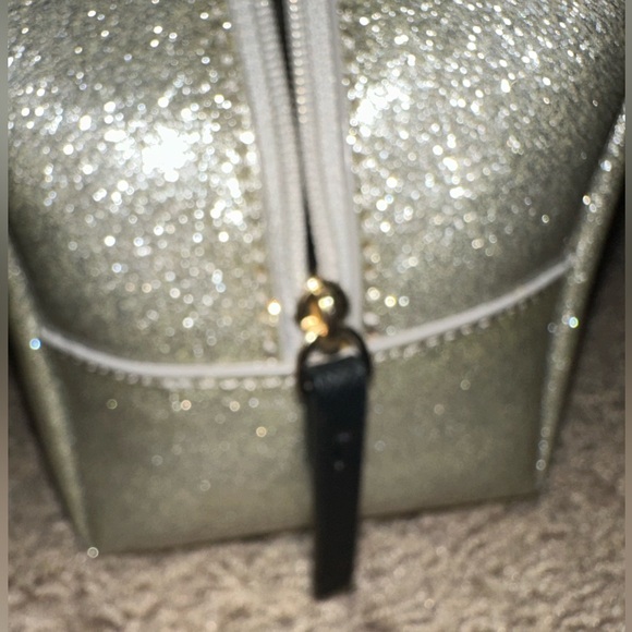 SILVER Kate Spade Glitter makeup/traveling bag - Picture 6 of 6